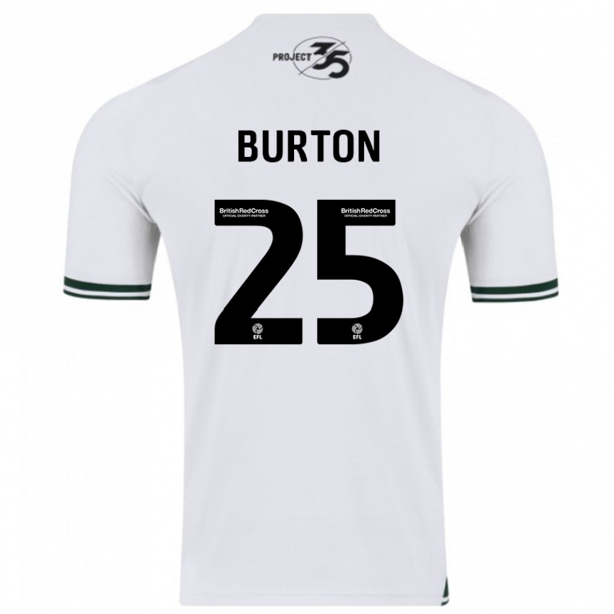 Vaikiškas Callum Burton #25 Baltas Išvykos Marškinėliai 2023/24 T-Shirt