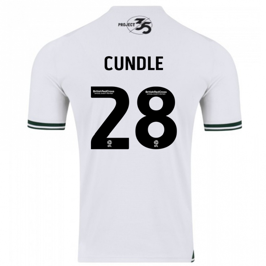 Vaikiškas Luke Cundle #28 Baltas Išvykos Marškinėliai 2023/24 T-Shirt