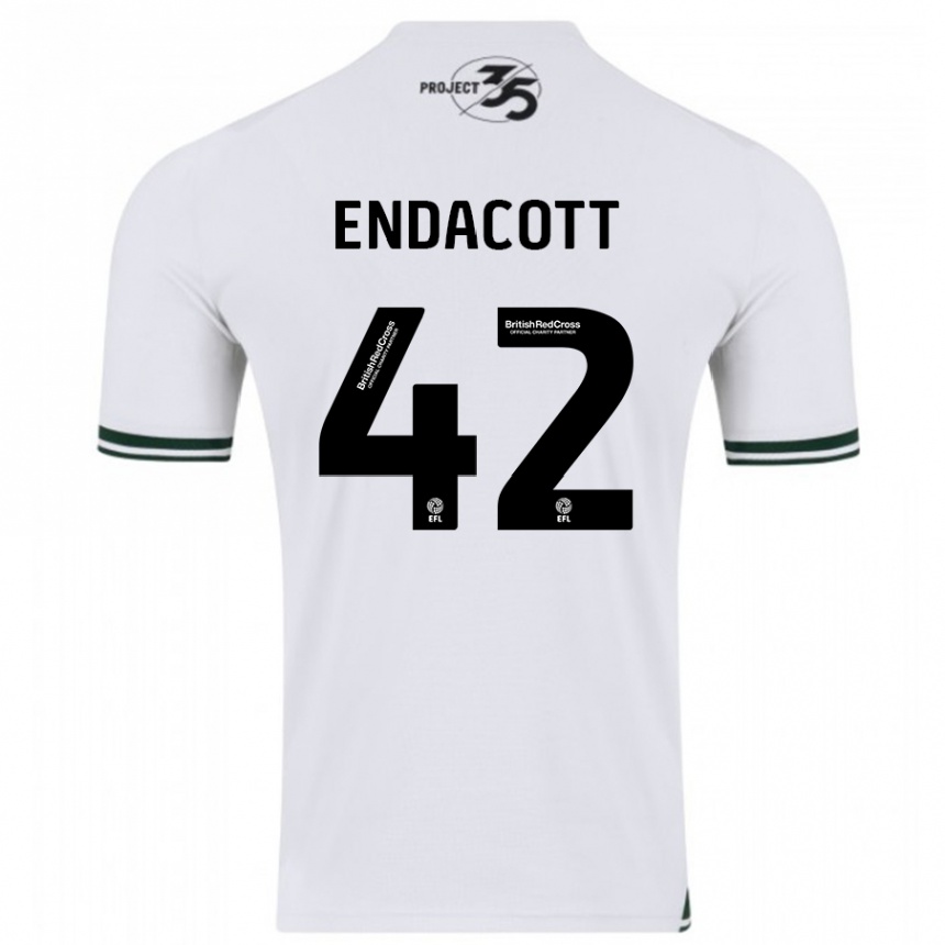 Vaikiškas Jack Endacott #42 Baltas Išvykos Marškinėliai 2023/24 T-Shirt