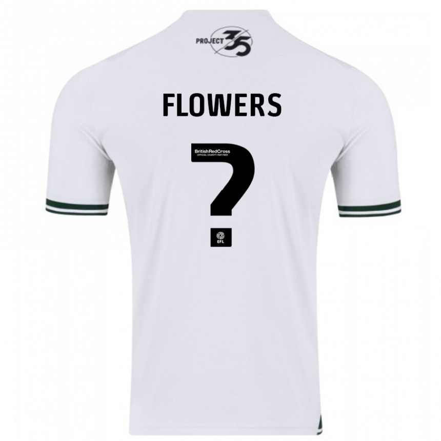 Vaikiškas Lewis Flowers #0 Baltas Išvykos Marškinėliai 2023/24 T-Shirt