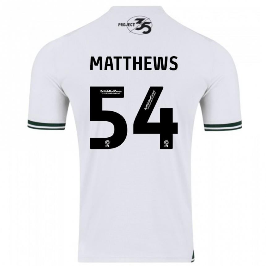 Vaikiškas Jack Matthews #54 Baltas Išvykos Marškinėliai 2023/24 T-Shirt