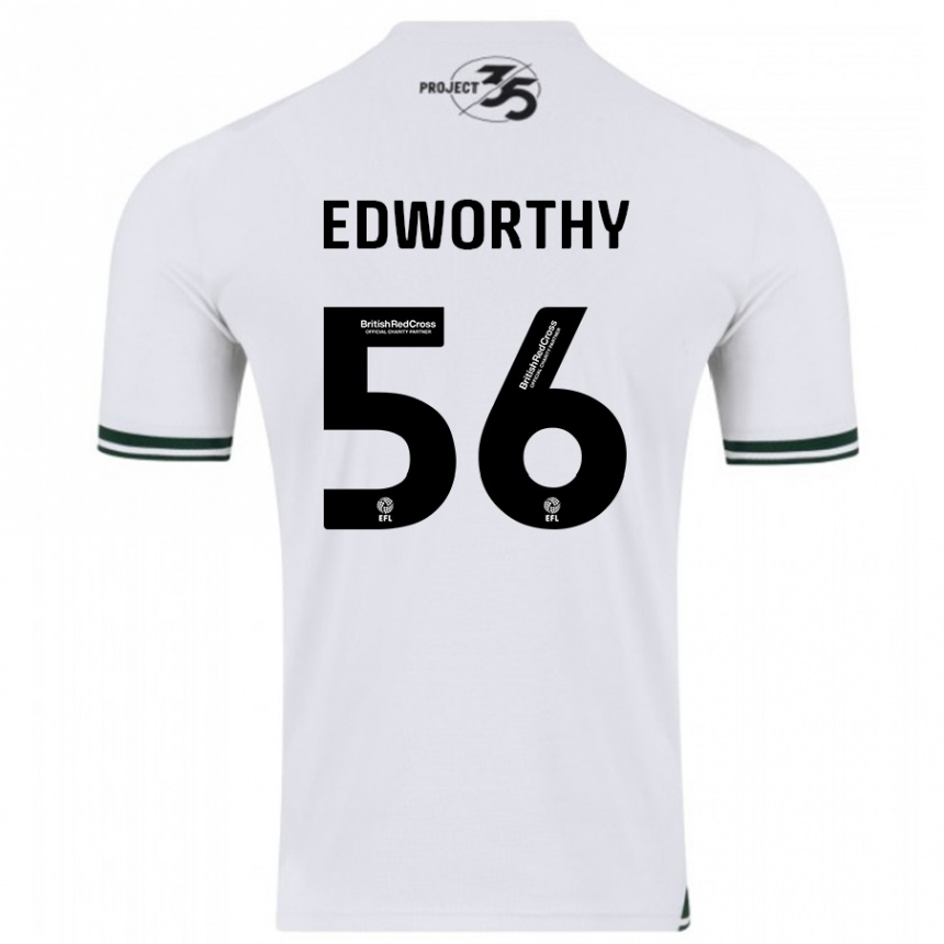 Vaikiškas Kieran Edworthy #56 Baltas Išvykos Marškinėliai 2023/24 T-Shirt