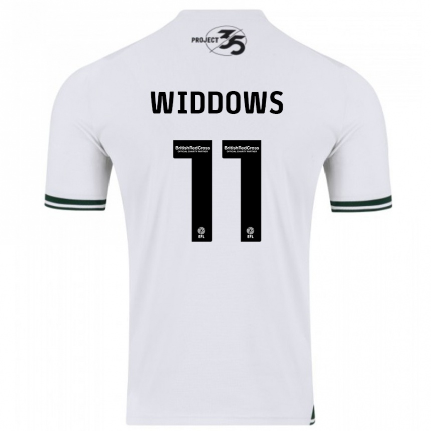 Vaikiškas Jade Widdows #11 Baltas Išvykos Marškinėliai 2023/24 T-Shirt