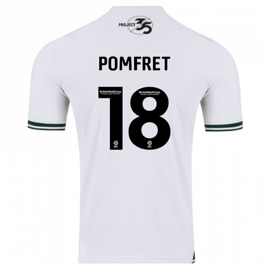 Vaikiškas Taya Pomfret #18 Baltas Išvykos Marškinėliai 2023/24 T-Shirt