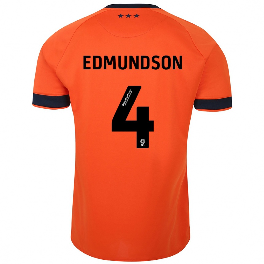 Vaikiškas George Edmundson #4 Oranžinė Išvykos Marškinėliai 2023/24 T-Shirt