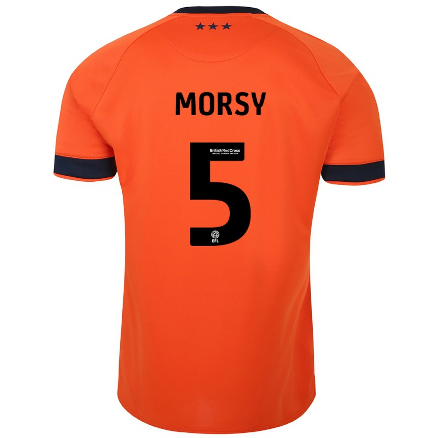 Vaikiškas Samy Morsy #5 Oranžinė Išvykos Marškinėliai 2023/24 T-Shirt