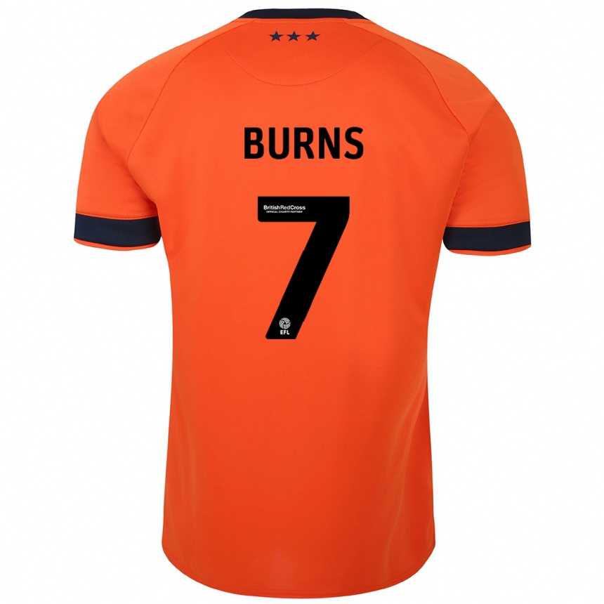 Vaikiškas Wes Burns #7 Oranžinė Išvykos Marškinėliai 2023/24 T-Shirt