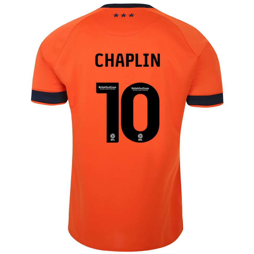 Vaikiškas Conor Chaplin #10 Oranžinė Išvykos Marškinėliai 2023/24 T-Shirt