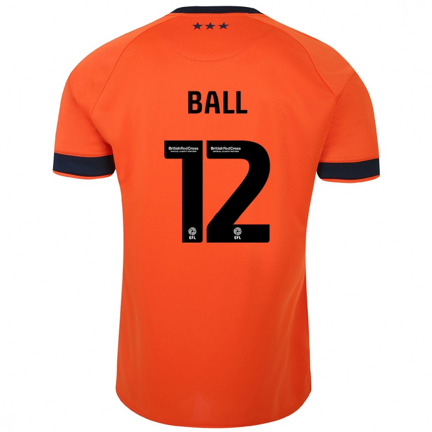 Vaikiškas Dominic Ball #12 Oranžinė Išvykos Marškinėliai 2023/24 T-Shirt