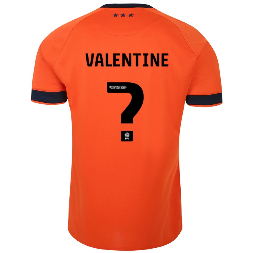 Vaikiškas Nico Valentine #0 Oranžinė Išvykos Marškinėliai 2023/24 T-Shirt