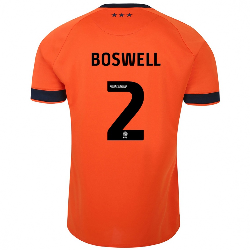 Vaikiškas Maria Boswell #2 Oranžinė Išvykos Marškinėliai 2023/24 T-Shirt