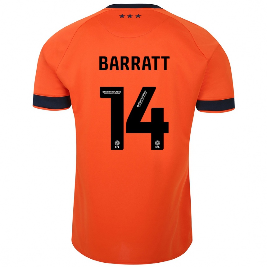 Vaikiškas Zoe Barratt #14 Oranžinė Išvykos Marškinėliai 2023/24 T-Shirt