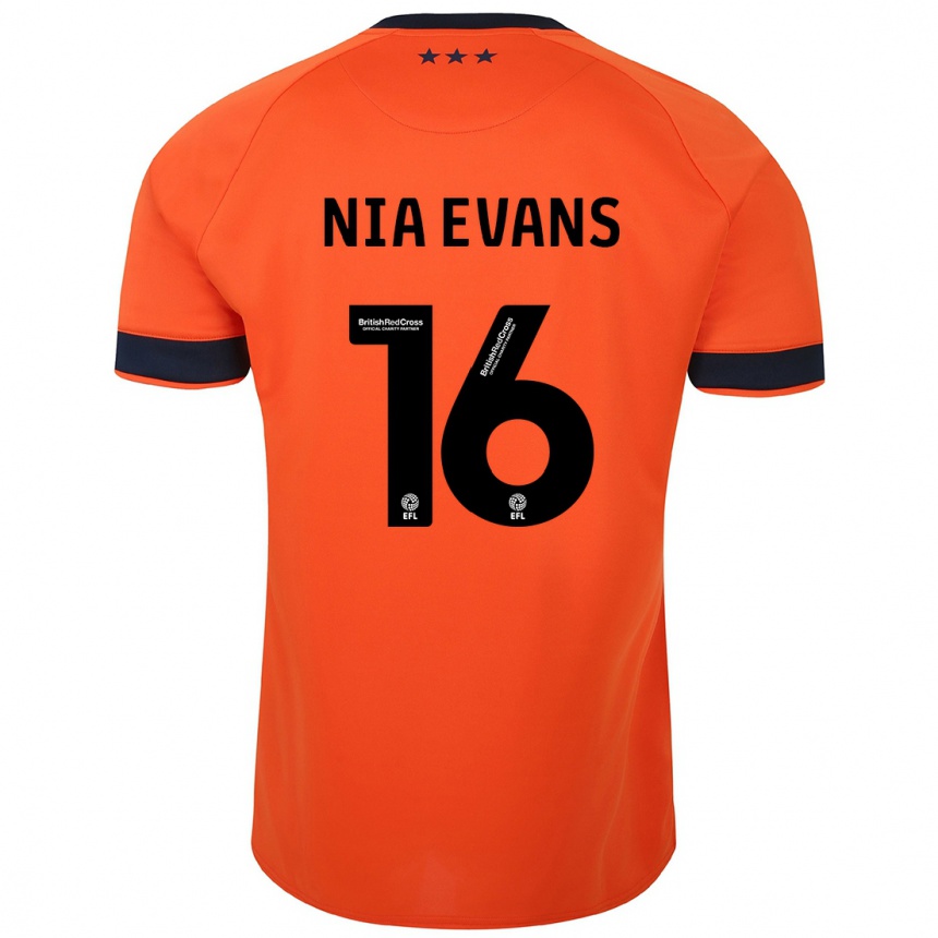 Vaikiškas Nia Evans #16 Oranžinė Išvykos Marškinėliai 2023/24 T-Shirt