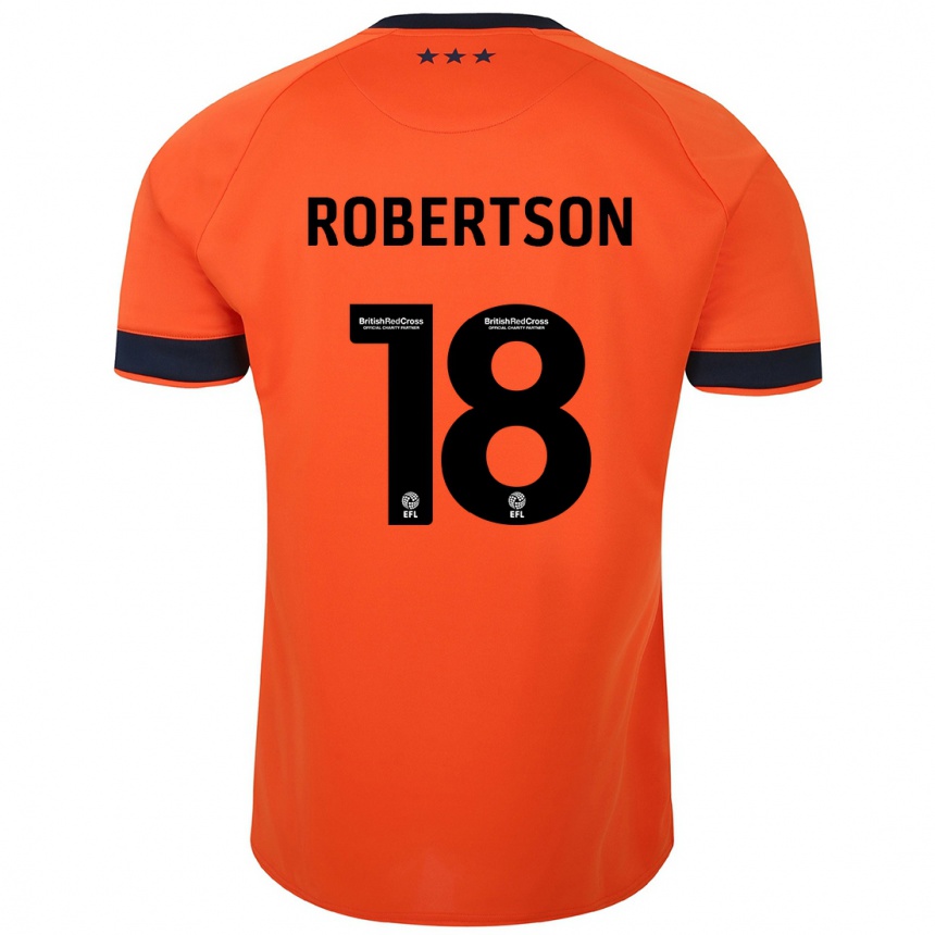 Vaikiškas Kyra Robertson #18 Oranžinė Išvykos Marškinėliai 2023/24 T-Shirt