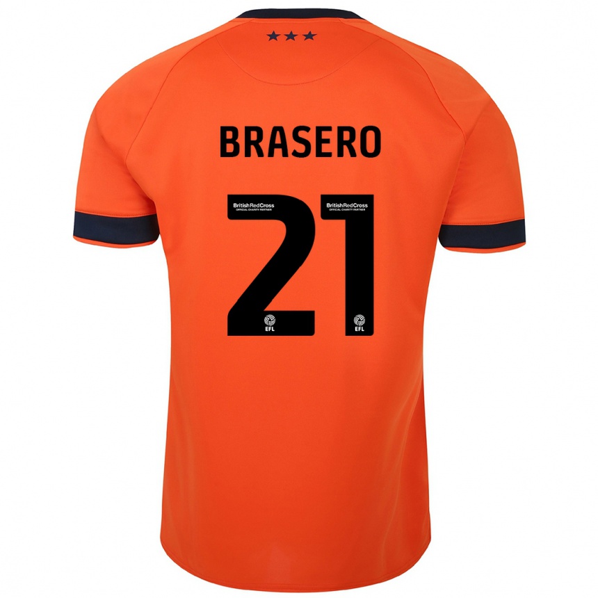 Vaikiškas Sarah Brasero-Carreira #21 Oranžinė Išvykos Marškinėliai 2023/24 T-Shirt