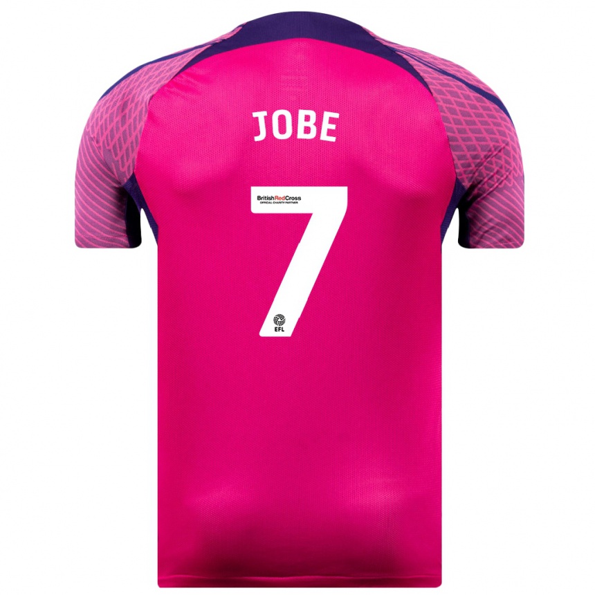 Vaikiškas Jobe Bellingham #7 Violetinė Spalva Išvykos Marškinėliai 2023/24 T-Shirt