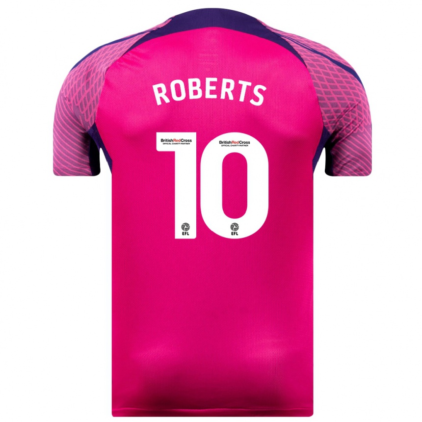 Vaikiškas Patrick Roberts #10 Violetinė Spalva Išvykos Marškinėliai 2023/24 T-Shirt