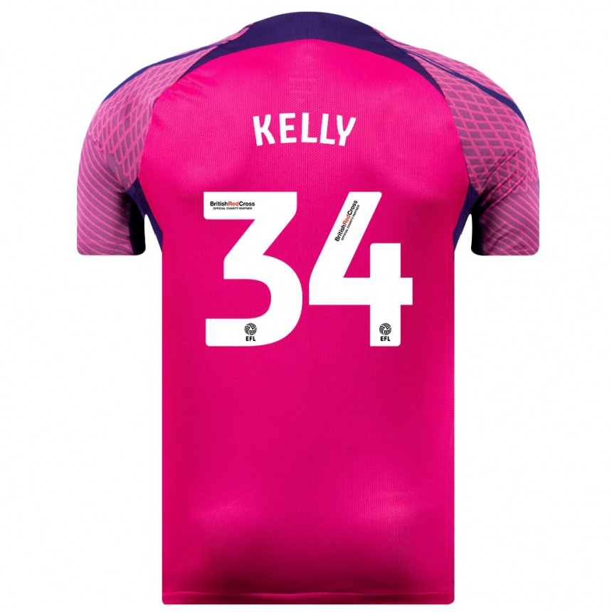 Vaikiškas Caden Kelly #34 Violetinė Spalva Išvykos Marškinėliai 2023/24 T-Shirt