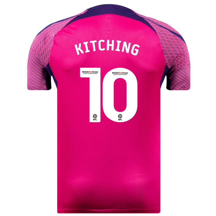 Vaikiškas Katie Kitching #10 Violetinė Spalva Išvykos Marškinėliai 2023/24 T-Shirt