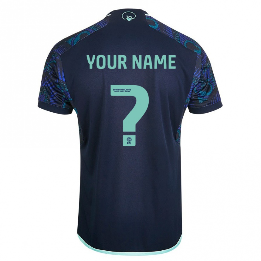 Vaikiškas Jūsų Vardas #0 Mėlyna Išvykos Marškinėliai 2023/24 T-Shirt