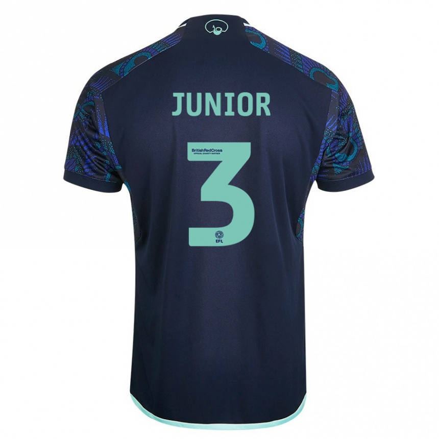 Vaikiškas Junior Firpo #3 Mėlyna Išvykos Marškinėliai 2023/24 T-Shirt