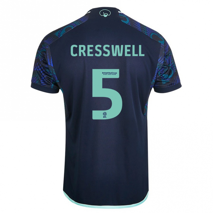 Vaikiškas Charlie Cresswell #5 Mėlyna Išvykos Marškinėliai 2023/24 T-Shirt