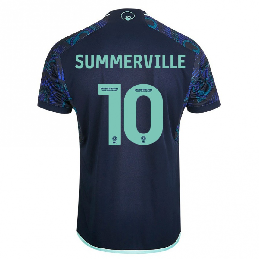 Vaikiškas Crysencio Summerville #10 Mėlyna Išvykos Marškinėliai 2023/24 T-Shirt