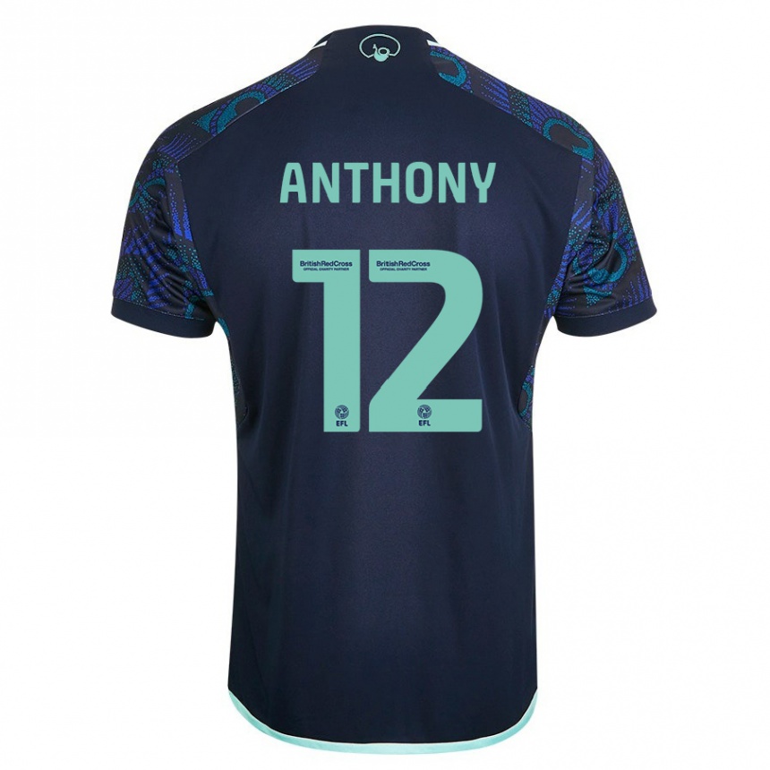 Vaikiškas Jaidon Anthony #12 Mėlyna Išvykos Marškinėliai 2023/24 T-Shirt