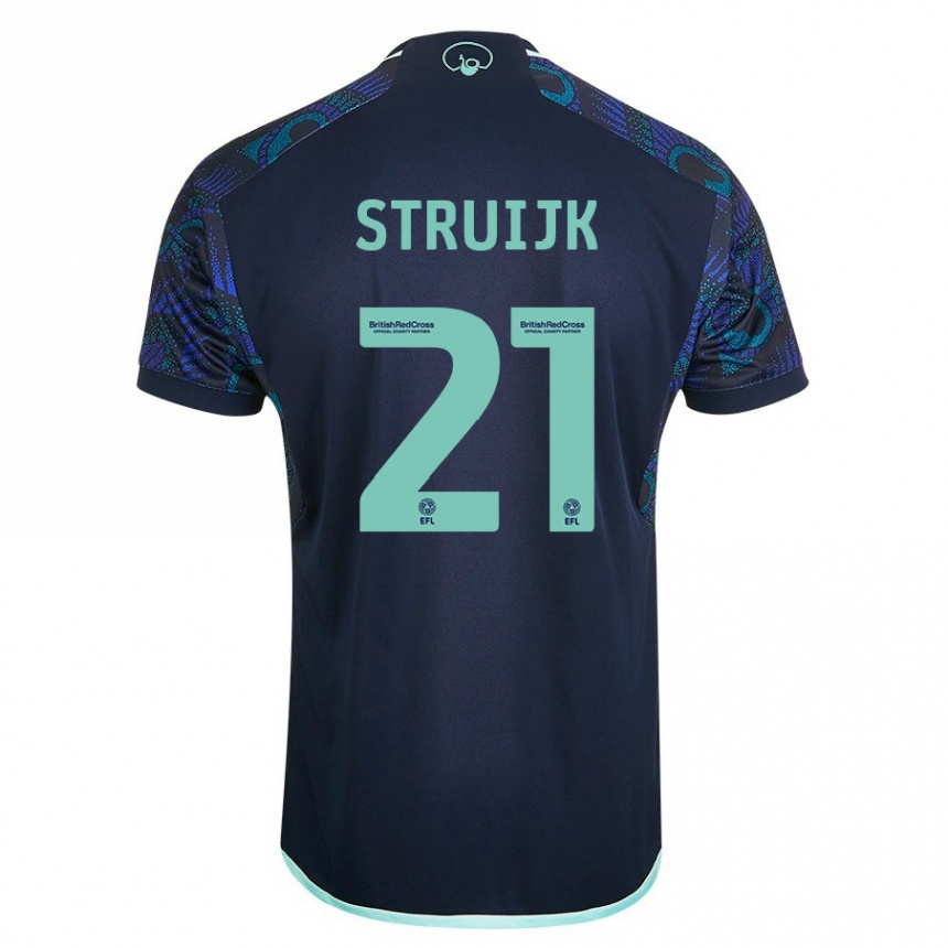 Vaikiškas Pascal Struijk #21 Mėlyna Išvykos Marškinėliai 2023/24 T-Shirt