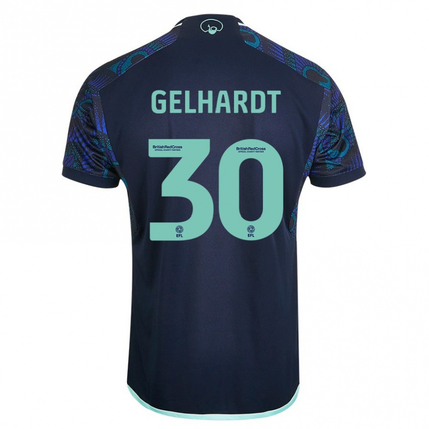 Vaikiškas Joe Gelhardt #30 Mėlyna Išvykos Marškinėliai 2023/24 T-Shirt