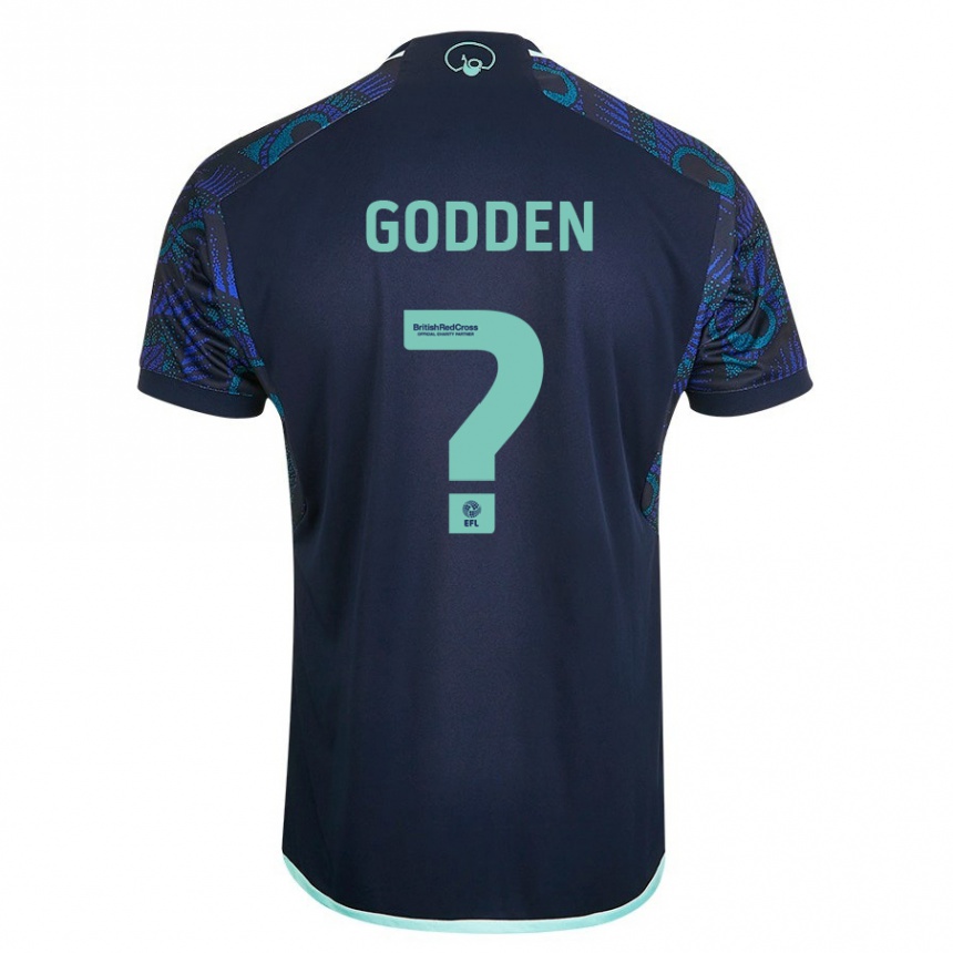 Vaikiškas Scott Godden #0 Mėlyna Išvykos Marškinėliai 2023/24 T-Shirt