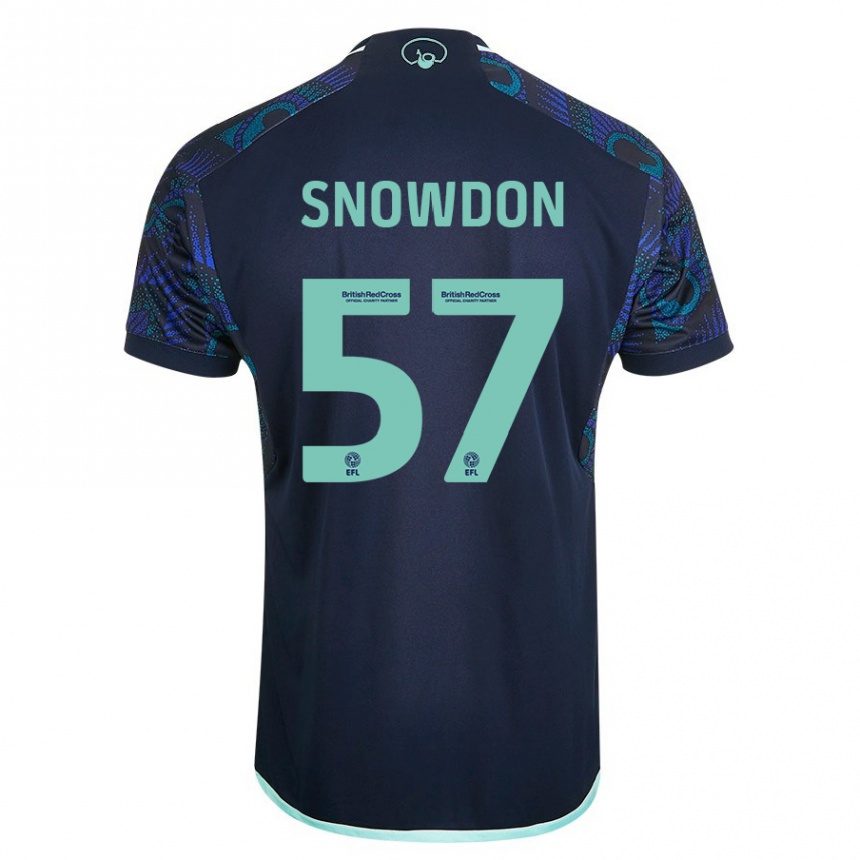 Vaikiškas Joe Snowdon #57 Mėlyna Išvykos Marškinėliai 2023/24 T-Shirt