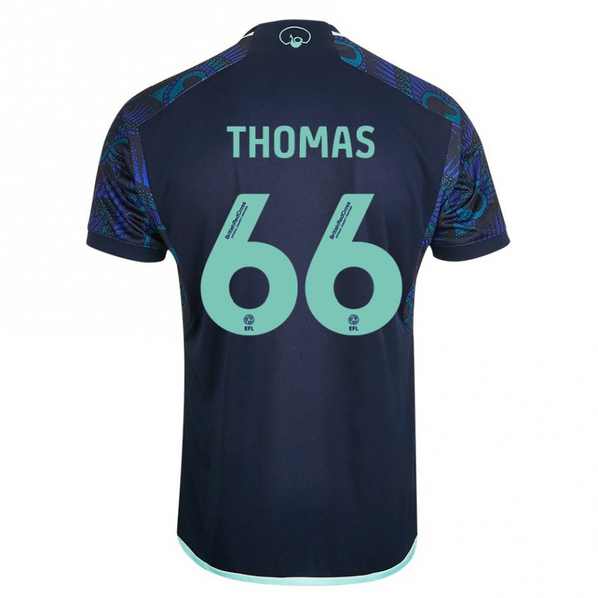 Vaikiškas Luca Thomas #66 Mėlyna Išvykos Marškinėliai 2023/24 T-Shirt