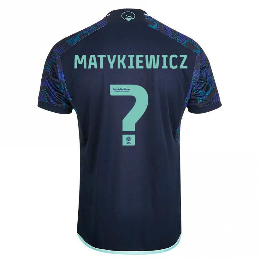 Vaikiškas Luke Matykiewicz #0 Mėlyna Išvykos Marškinėliai 2023/24 T-Shirt