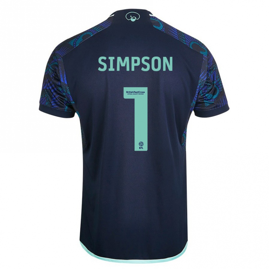 Vaikiškas Carrie Simpson #1 Mėlyna Išvykos Marškinėliai 2023/24 T-Shirt