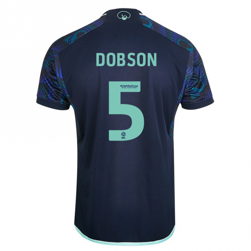 Vaikiškas Ellie Dobson #5 Mėlyna Išvykos Marškinėliai 2023/24 T-Shirt