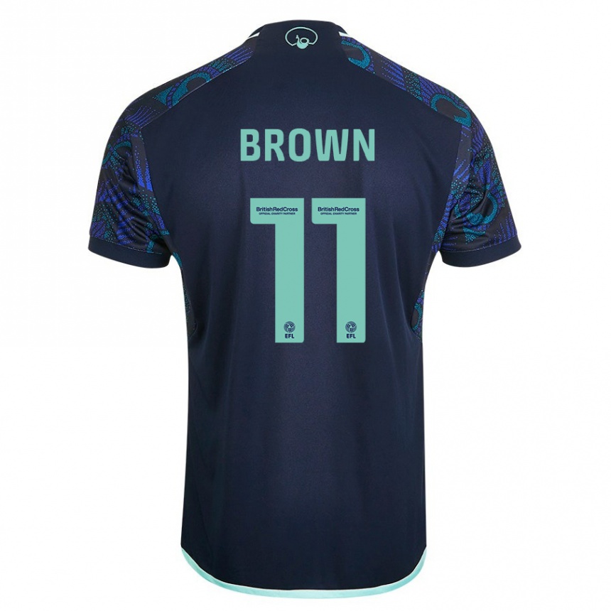 Vaikiškas Abbie Brown #11 Mėlyna Išvykos Marškinėliai 2023/24 T-Shirt