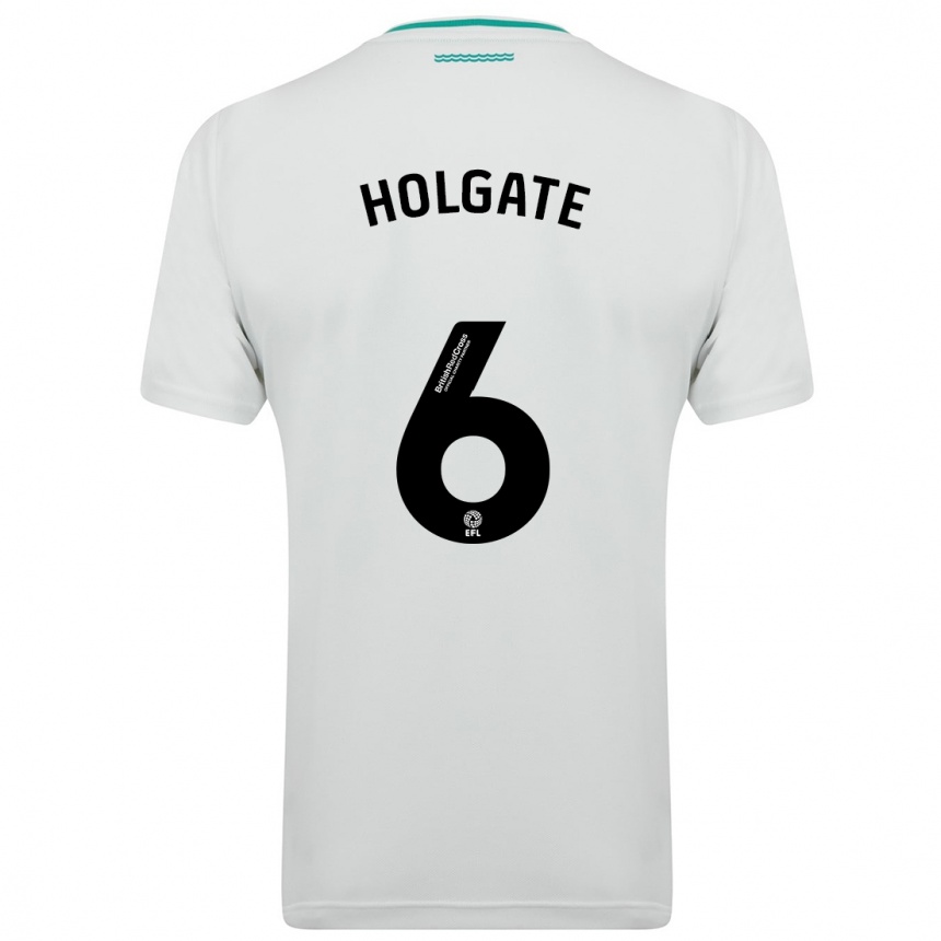 Vaikiškas Mason Holgate #6 Baltas Išvykos Marškinėliai 2023/24 T-Shirt