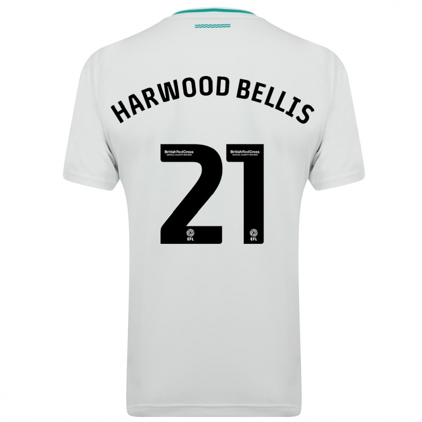 Vaikiškas Taylor Harwood-Bellis #21 Baltas Išvykos Marškinėliai 2023/24 T-Shirt