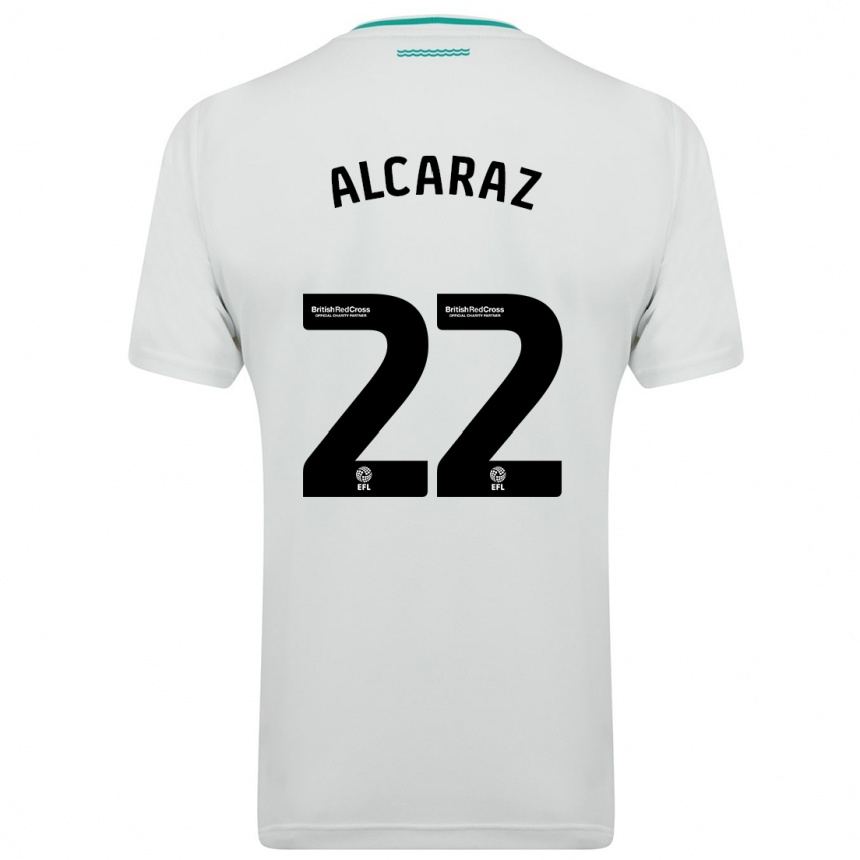 Vaikiškas Carlos Alcaraz #22 Baltas Išvykos Marškinėliai 2023/24 T-Shirt