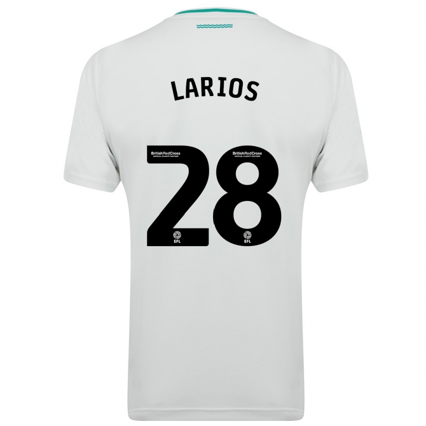 Vaikiškas Juan Larios #28 Baltas Išvykos Marškinėliai 2023/24 T-Shirt