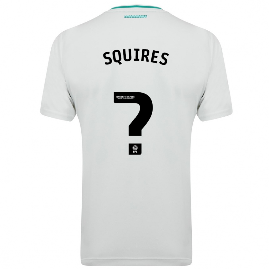 Vaikiškas Joshua Squires #0 Baltas Išvykos Marškinėliai 2023/24 T-Shirt