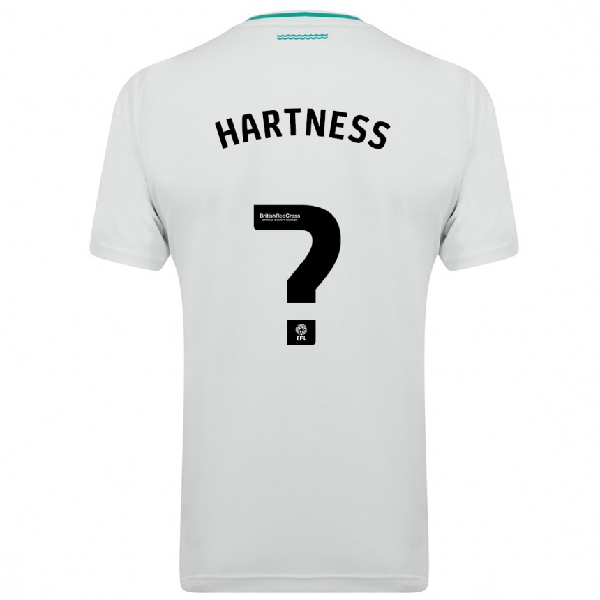 Vaikiškas Ethan Hartness #0 Baltas Išvykos Marškinėliai 2023/24 T-Shirt