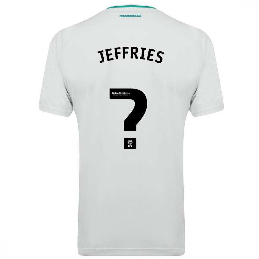 Vaikiškas Josh Jeffries #0 Baltas Išvykos Marškinėliai 2023/24 T-Shirt