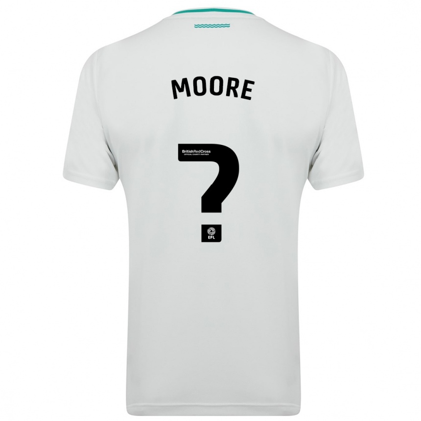 Vaikiškas Jayden Moore #0 Baltas Išvykos Marškinėliai 2023/24 T-Shirt