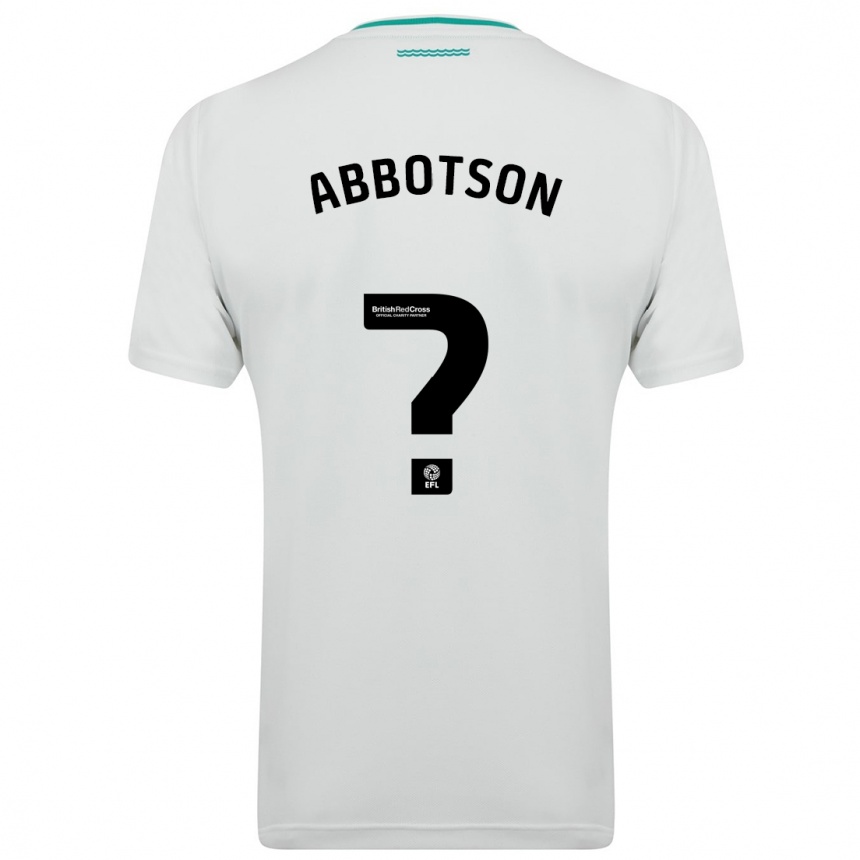 Vaikiškas Oscar Abbotson #0 Baltas Išvykos Marškinėliai 2023/24 T-Shirt