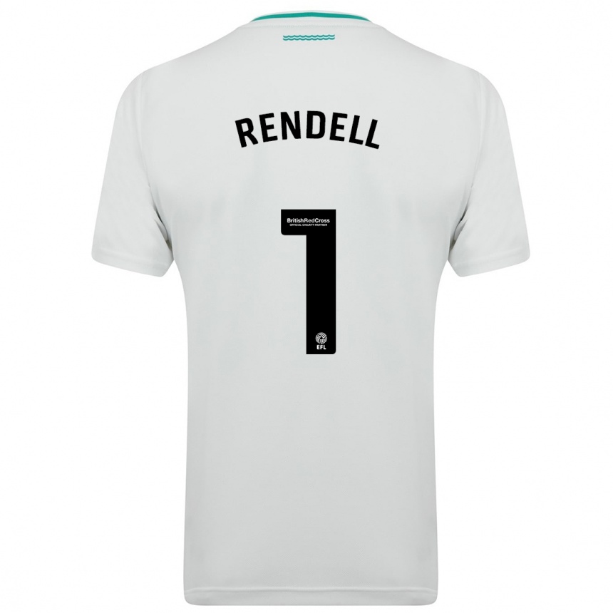 Vaikiškas Kayla Rendell #1 Baltas Išvykos Marškinėliai 2023/24 T-Shirt