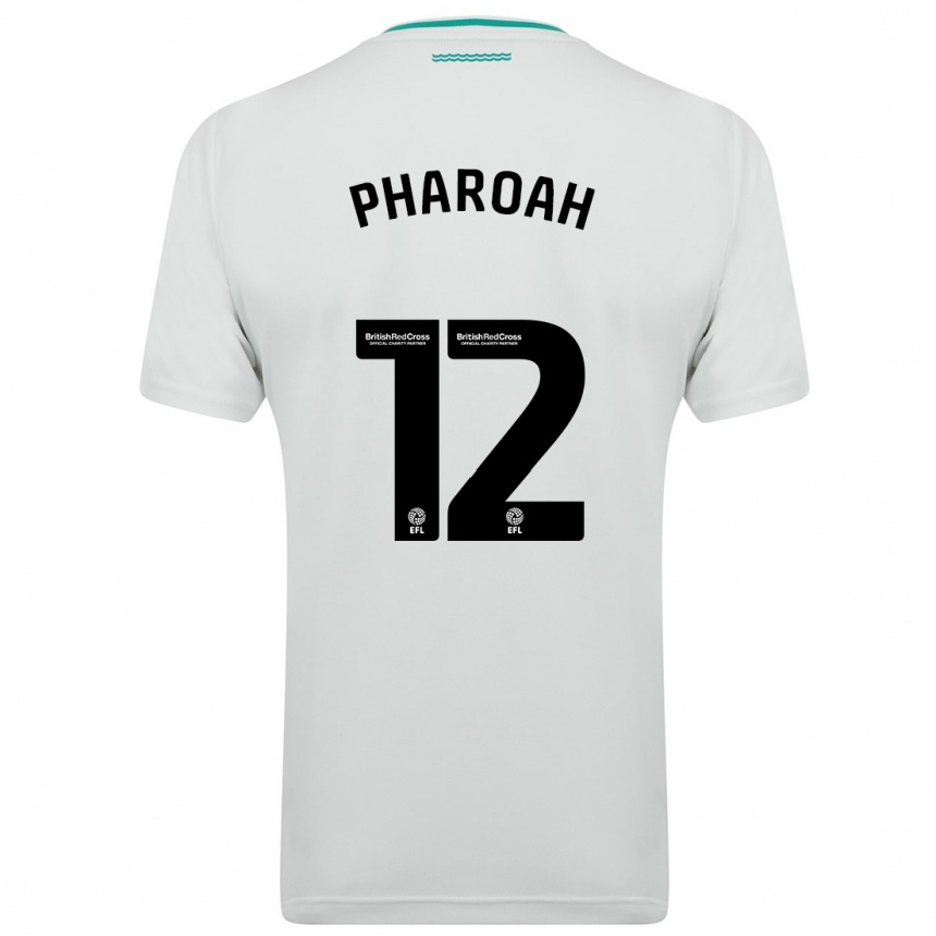 Vaikiškas Sophia Pharoah #12 Baltas Išvykos Marškinėliai 2023/24 T-Shirt