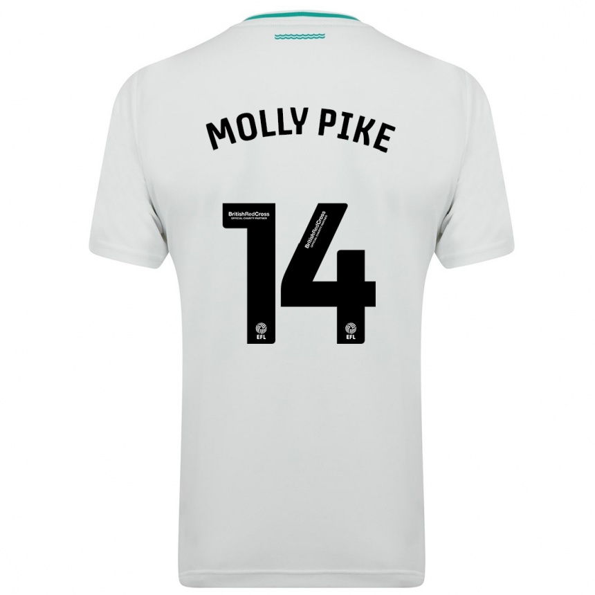 Vaikiškas Molly Pike #14 Baltas Išvykos Marškinėliai 2023/24 T-Shirt