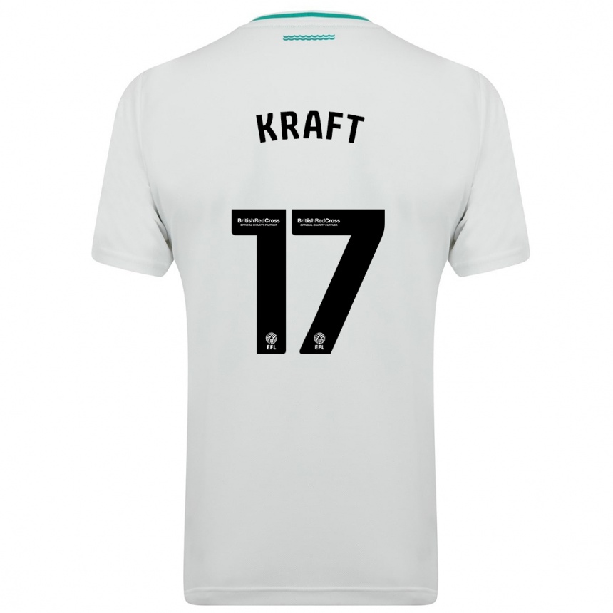 Vaikiškas Emily Kraft #17 Baltas Išvykos Marškinėliai 2023/24 T-Shirt